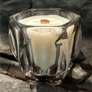 GINGER ALE OR PATCHOULI THROW BACK. GLASS VESSAL HOLDER, SCENT UNLEASHED LLC